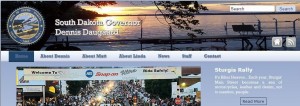 Governor Dennis Daugaard website header: screen cap 2011.01.09