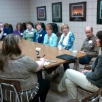 Rep. Kristi Noem meets with constituents in Milbank to discuss federal education policy.