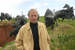 Kevin Costner, Tatanka sculptures, Deadwood, South Dakota, 2003