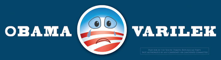 Negative Obama-Varilek bumper sticker created by SDGOP