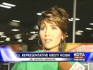 Rep. Kristi Noem speaks on KOTA TV, but she won't debate Matt Varilek on air.
