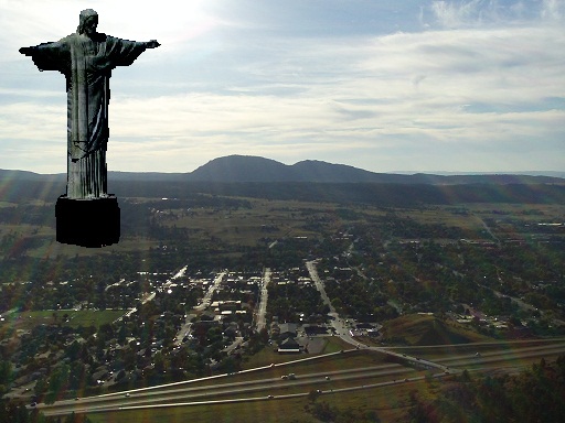 Proposed statue of Jesus near old Passion Play grounds, Spearfish, South Dakota